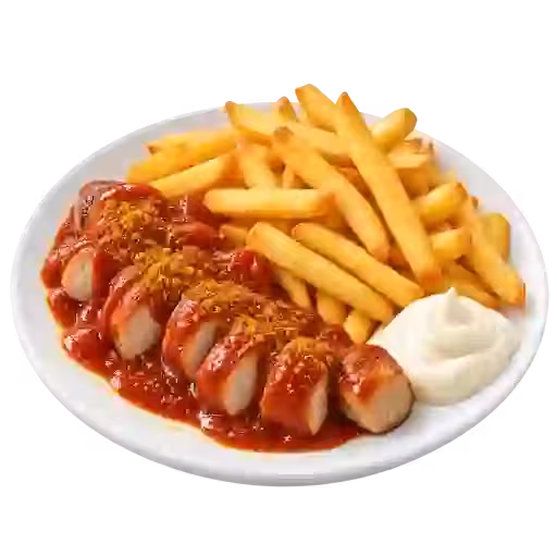 Currywurst Pommes frites