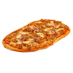 Lahmacun mit Dönerfleisch, Weißkäse, Tzatziki und Zwiebeln