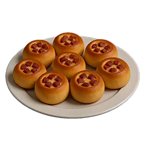 Pizzabrötchen Sucuk, Käse 